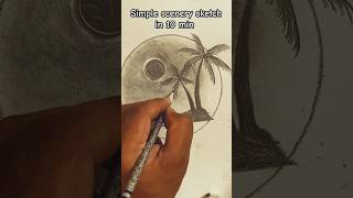 How To Draw Scenery  Beginner Art Tutorialtrendingshortssketch [upl. by Ronaele]