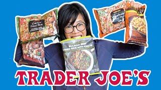 Tasting ALL Of Trader Joes FRIED RICE [upl. by Cotter598]