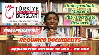 The Required Documents For A Successful Turkiye Burslari Scholarships Application [upl. by Mcallister]