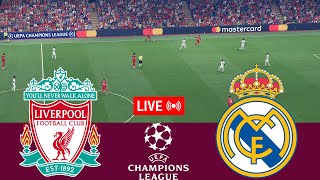 LIVE Liverpool vs Real Madrid UEFA Champions League 2425 Full Match  VideoGame Simulation [upl. by Neehs]