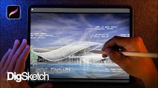 How to Sketch Quick Compelling Architectural Concepts in Procreate [upl. by Nahraf]