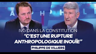 Philippe de Villiers  quotLIVG dans la Constitution est une rupture anthropologique inouïe” [upl. by Oneil]