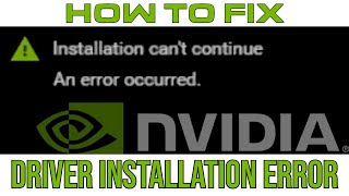 How to solve NVidia driver installation error [upl. by Nnyroc97]