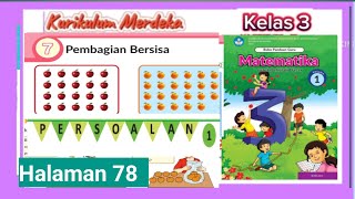 matematika kelas 3 halaman 78 persoalan 1 buku volume 1 Bab 6 Kurikulum merdeka GUcilchaNEL1964 [upl. by Lebasy]