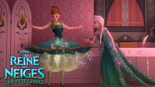 La Reine des Neiges  Une fête givrée  Elsa et Anna se préparent pour la journée  Disney BE [upl. by Leterg]