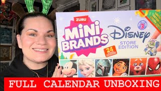 Disney Advent Calendar 2024 by ZURU Mini Brands Full Unboxing [upl. by Eibbor]