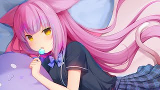 ASMR Cat girl sleeps with you in bed 😴💞  Breathing amp Sheets Scratching  Binaural No Talking [upl. by Aizek]