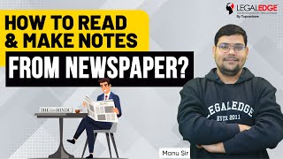 How to Read amp Make Notes from Newspaper  Newspaper Notes amp Reading Strategy  Newspaper [upl. by Limaa]