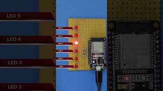 LED Forward and Backward Chaser with ESP32  Quick Tutorial diycircuit ledchaser esp32project [upl. by Enatan]