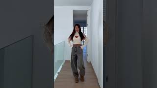 elenayegerpl  casual ubranie dressup damska garnitur glowup outfit moda jeans fashion [upl. by Airun]