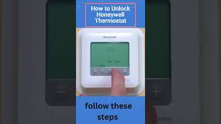 How to Unlock Honeywell Home ProSeries Thermostat [upl. by Nirad273]