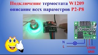 Программирование термостата W1209 и настройка програм Р2Р8 Thermostat programming W1209 [upl. by Brookner]