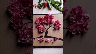 3D paper tree craft How to make beautiful paper tree craft 😊shortsytshortsdiytranding [upl. by Aiel]