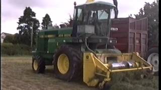 John Deere 6810 picking up silage in 1999 [upl. by Kcirddehs]