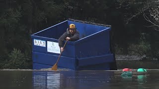 Russian River flooding turns Guerneville into “an island” [upl. by Matthieu33]