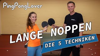 Tischtennis lange Noppen am Tisch  Tricks für Rückhand Techniken [upl. by Eelam]