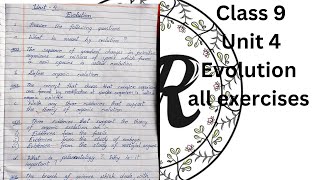 Class 9 unit 4 Evolution all exercises [upl. by Anaillil]