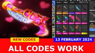 ALL CODES WORK💘CASES Zyleaks MM2 ROBLOX  NEW CODES  FEBRUARY 13 2024 [upl. by Sillert337]