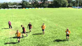 Rugby Drills  Passing  3v2 Short Pop Pass [upl. by Drawyeh]