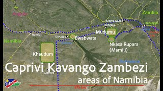 Caprivi Strip including Kavango and Zambezi regions of Namibia [upl. by Belldas]