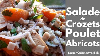 SALADE de CROZETS au POULET et ABRICOTS Tous en cuisine avec Seb [upl. by Jarin]