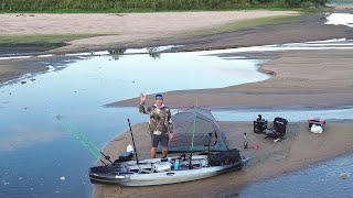 19 Miles ALONE On The River Kayak Fishing [upl. by Ahsuatan]