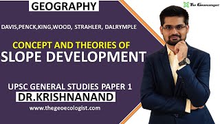 Slope Development Concepts and Theories Geomorphology  Dr Krishnanand [upl. by Weywadt456]