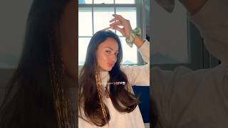 hair tinsel at home ✨💖hairtinsel healthyhair shorts inspiration diy hairtok sparkle [upl. by Bond22]