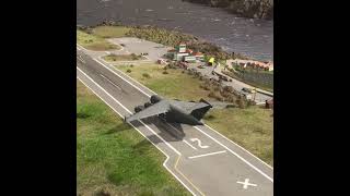 What a feat C17 aircraft still takes off despite dark weather at a narrow airport [upl. by Geoffry]