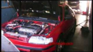 Supercharged B18C Honda CRX Dyno [upl. by Oinotnaocram]