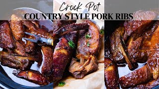 Crock Pot Country Style Pork Ribs [upl. by Eerok]