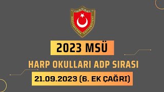 2023 Harp Okulları ADP Ek Çağrıları 6 Gün 2023msü msüadp2023 msüadp [upl. by Geithner]