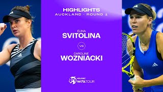 Elina Svitolina vs Caroline Wozniacki  2024 Auckland Round 1  WTA Match Highlights [upl. by Llerehs]