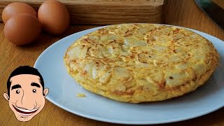 MOUTHWATERING SPANISH OMELETTE  How to Make Potato Omelette  Tortilla De Patatas Española [upl. by Llecrad]