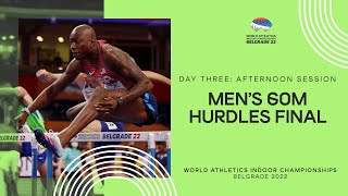 Grant Holloway runs 729 WiR amp 739 for 60m hurdles gold  World Indoor Championships Belgrade 22 [upl. by Aimee]