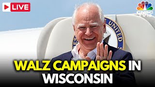 Tim Walz LIVE Walz Participates in a Political Engagement in Eau Claire Wisconsin  Kamala  N18G [upl. by Eekaz]