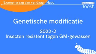 10 Examenvraag van vandaag  Havo  20222 Insecten resistent tegen GMgewassen [upl. by Rot248]