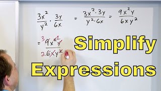 01  Simplify Expressions w Exponents in Algebra Quotients of Monomials  Part 1 [upl. by Katzir]