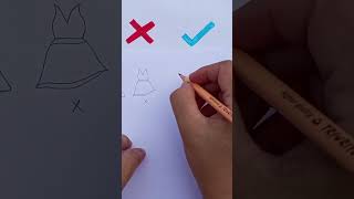 how to draw short frock drawing drawingtutorials photography stepbysteptutorial drawinghacks d [upl. by Zelig]