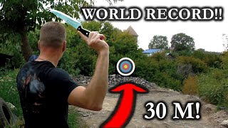 LONGEST Kitchen Knife Throw World Record Ultimate Compilation [upl. by Elrae467]