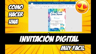 Cómo HACER una INVITACIÓN ANIMADA o VIDEO INVITACIÓN para BABY SHOWER con CANVA  PLANTILLA GRATIS [upl. by Kutchins]