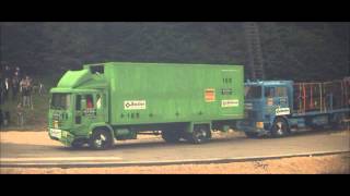 LKWCrashtest Ladungssicherung Volvo CH230 mit 80kmh auf Volvo FL6H stehend [upl. by Ahsrop211]