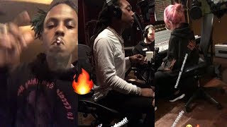 Richthekid on the studio with Migos Takeoff  Instagram Storie [upl. by Nomyt]