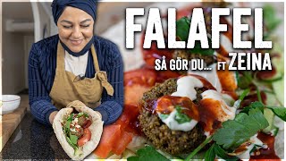 Hemmagjord Falafel med taratorsås  ft Zeinaskitchen [upl. by Colombi]