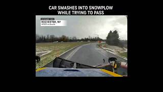 Car Crashes into Snow Plow [upl. by Ynagoham185]