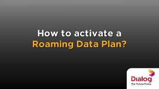 How to activate a Dialog Roaming Data Plan [upl. by Quickel504]