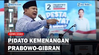 🔴 PIDATO KEMENANGAN PrabowoGibran setelah Unggul Versi Quick Count [upl. by Anneehs]