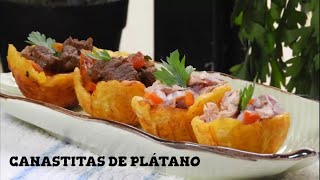 COPAS Canasta de plátano  Canapés de plátano [upl. by Hcelemile462]