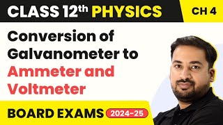 Conversion of Galvanometer to Ammeter and Voltmeter  Class 12 Physics Chapter 4 [upl. by Niram]