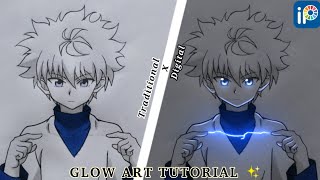 KILLUA GLOW ART TUTORIAL ibispaint x [upl. by Dedie230]